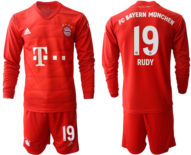 Men 2019-2020 club Bayern Munich home long sleeves #19 red Soccer Jerseys